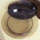 Set of 6 Vereco smoked glass dinner plates