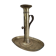 Brass pusher candle holder on oval frame