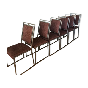 6 chaises vintage métal