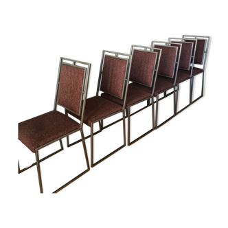 6 chaises vintage métal 1970