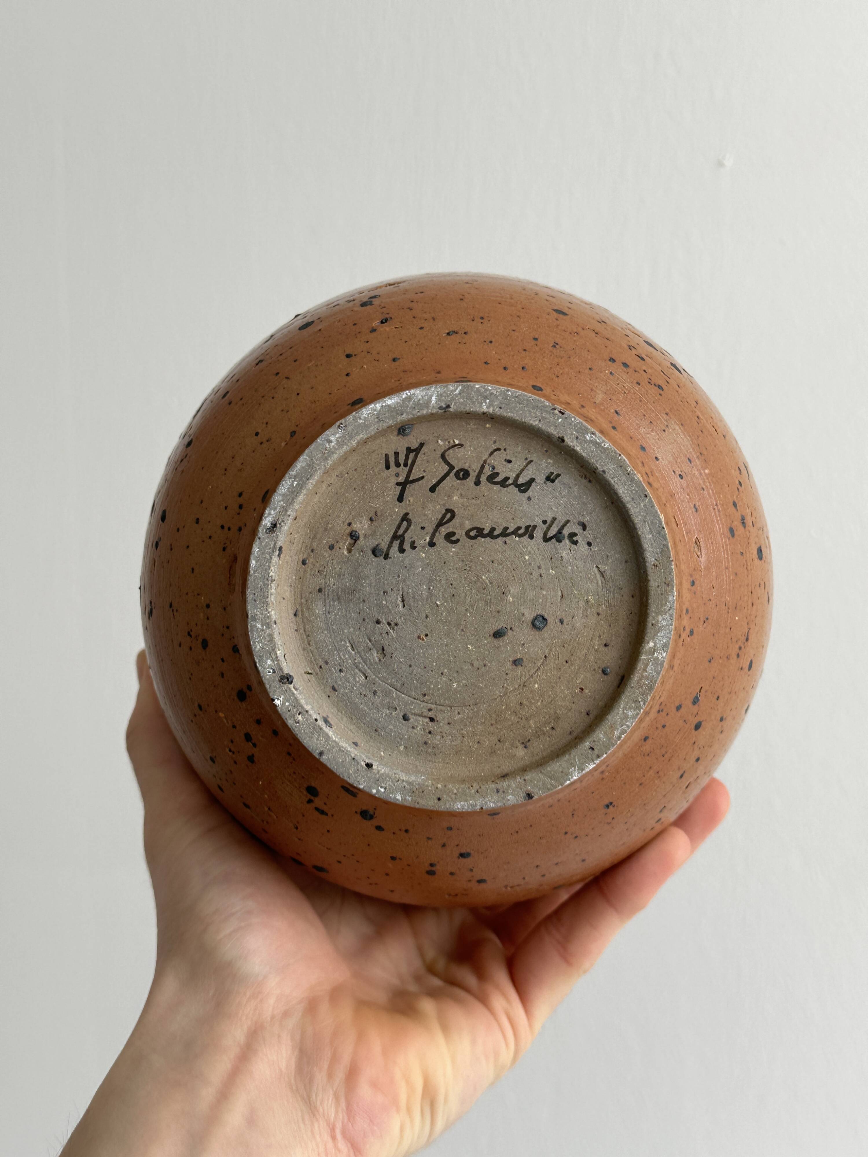 Pyrite stoneware vase