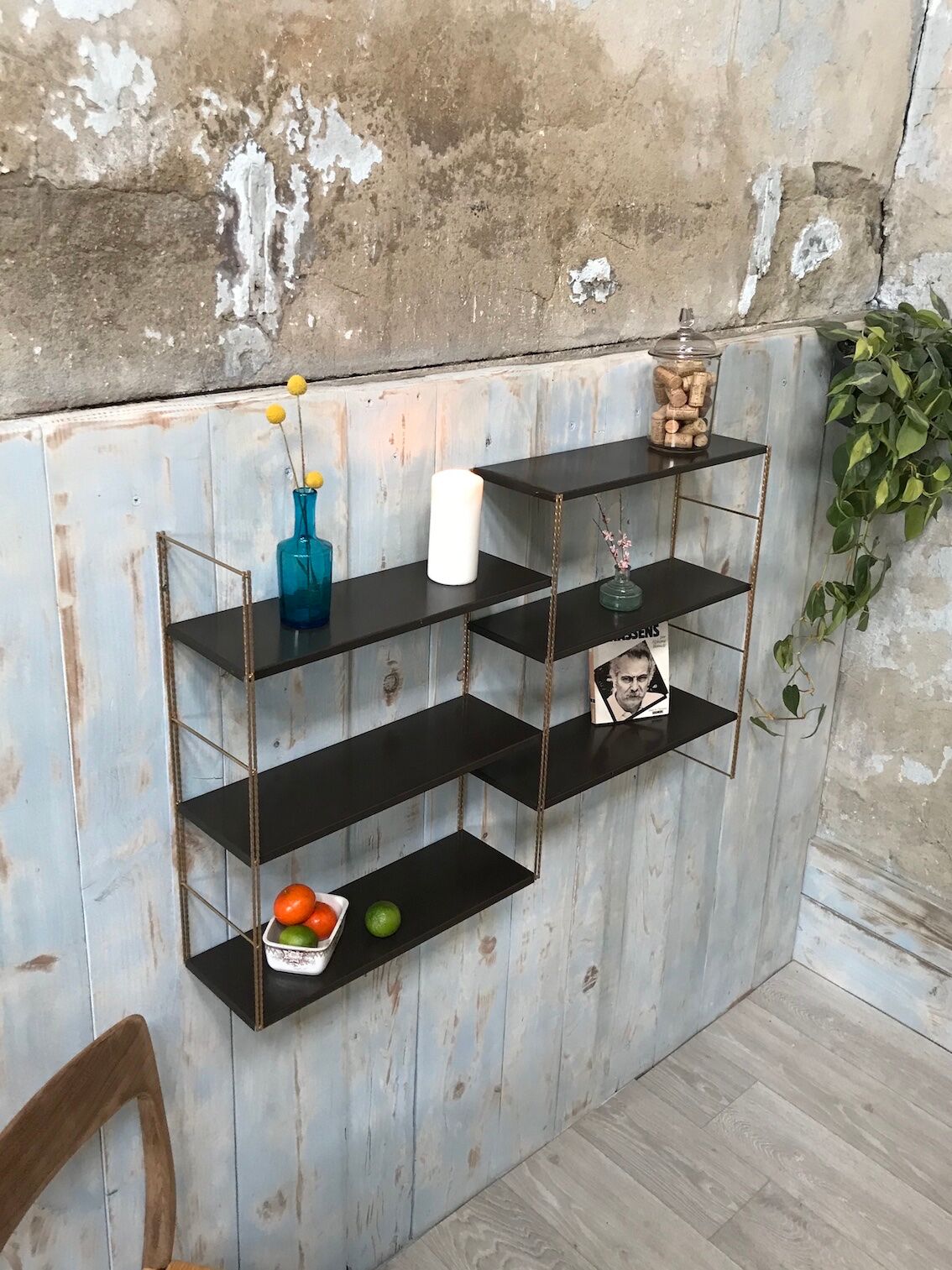 Metal thong shelf