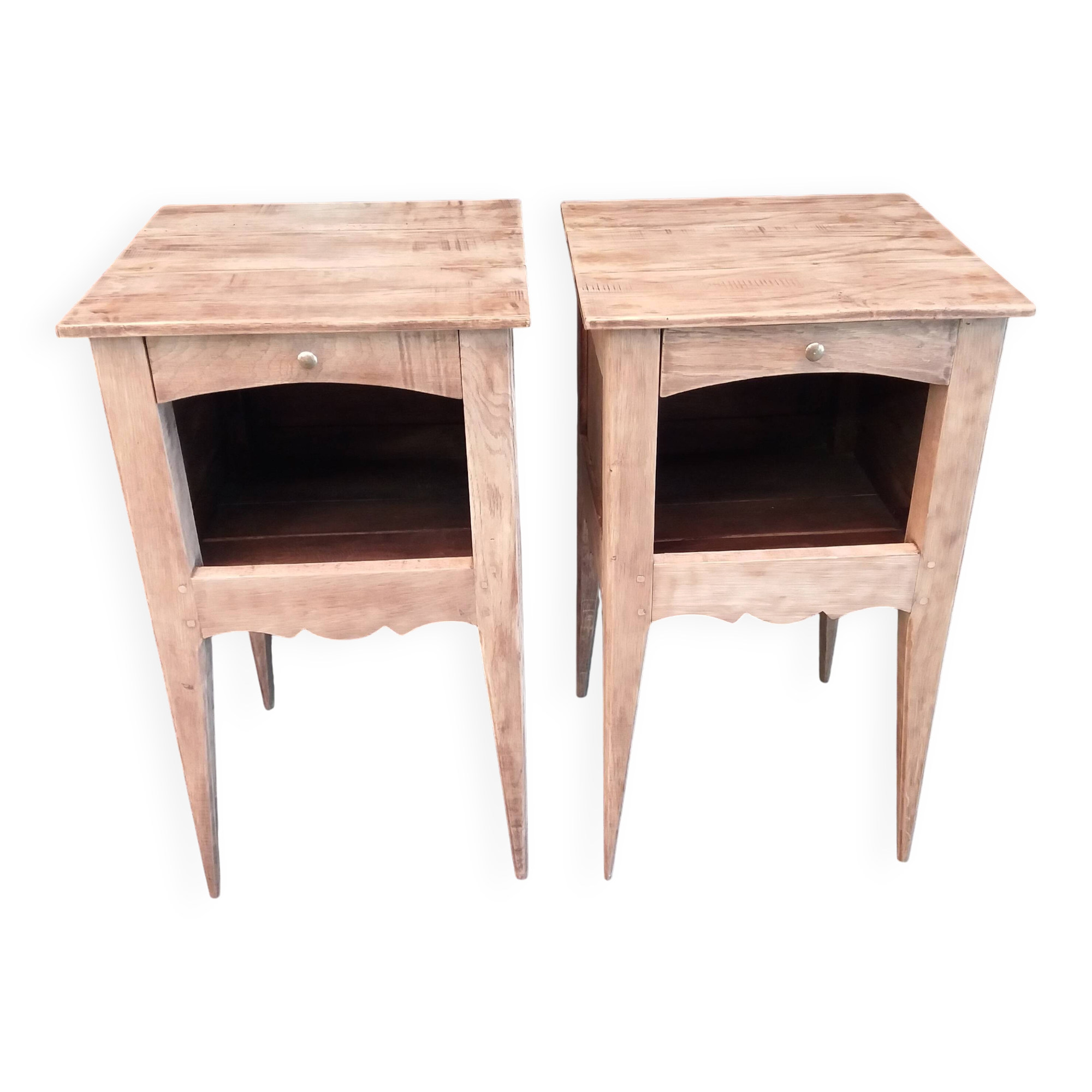 Pair of rustic bedside tables