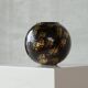Art Deco vase in Italian ceramic with gold glitter from the 1940s.