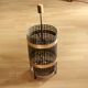 Space Age handmade umbrella stand, made of metal, iron and copper, vintage from the 60s