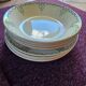Lot 8 assiettes Moulin des Loups frise verte