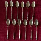 Set of 12 silver teaspoons.