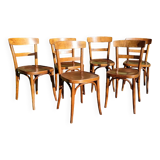 Lot of 6 Horgen-Glaris bistro chairs from the 40s