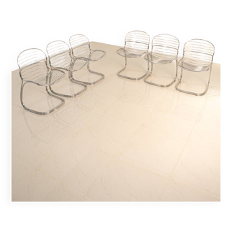 Set of 6 "Sabrina" chairs by Gastone Rinaldi for Rima 70's