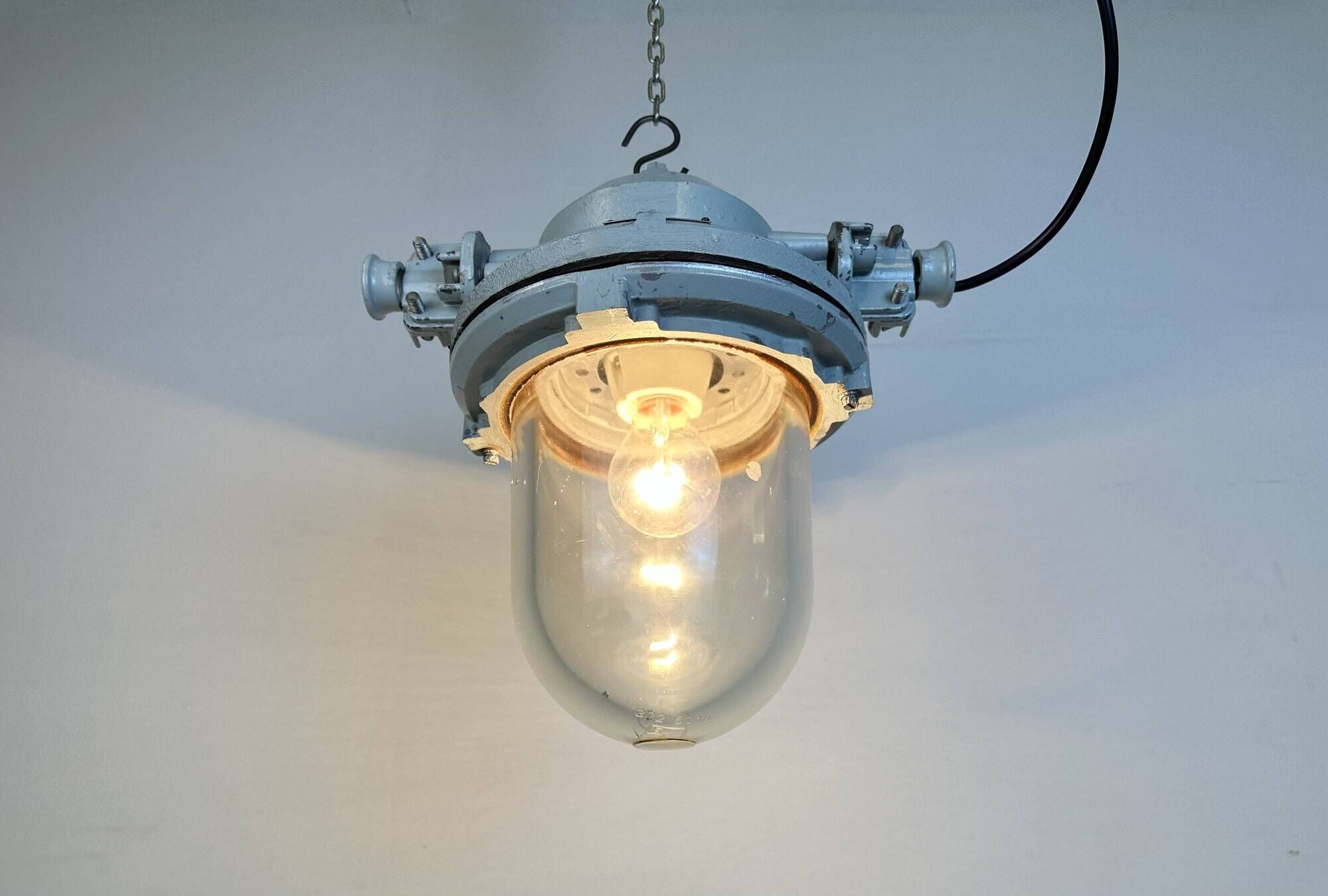 Grey Industrial Cast Aluminium Explosion Proof Light, 1970s