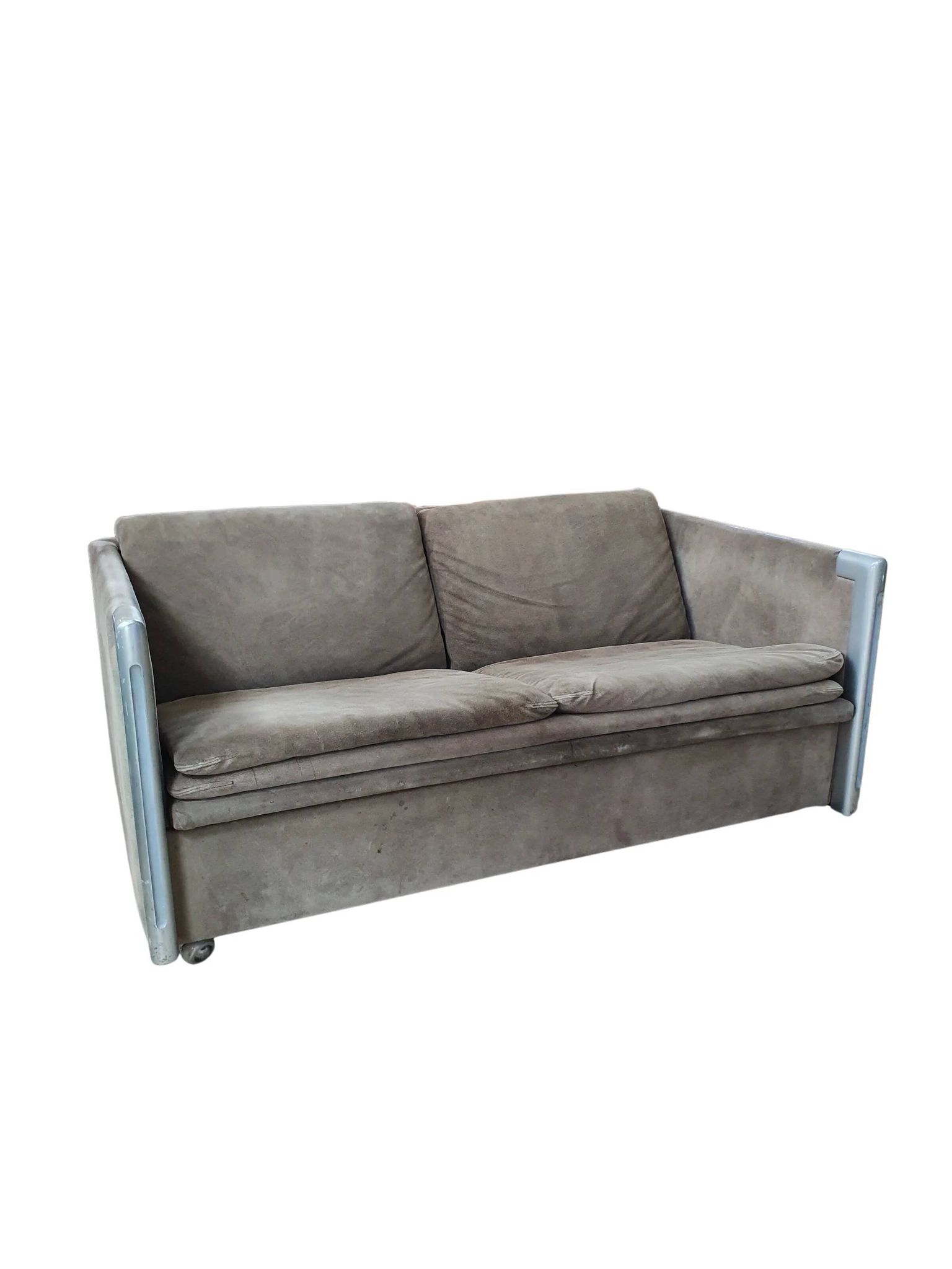 Sandwich sofa / Clair Bataille. Paul Ibens. Upholstered. 65 x 230 x 82. Collection 1973-1974. 't Spectrum. Fully original