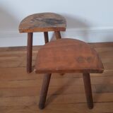 Set of 2 tripod stools