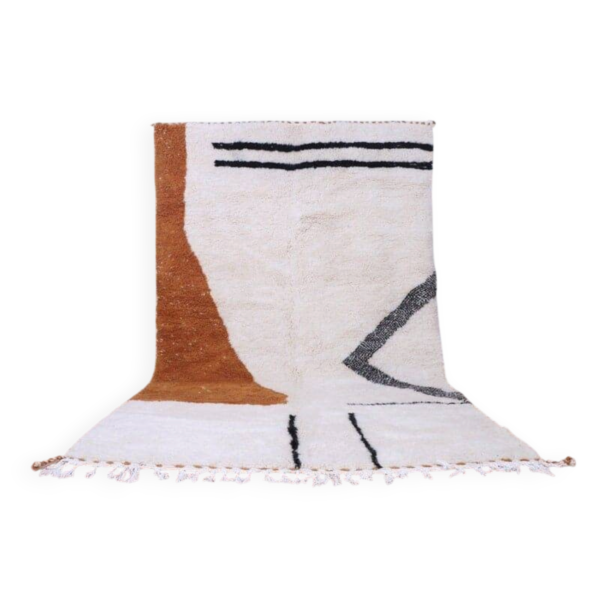 Handmade Beni Ouraine rug with colourful patterns 150/250 cm