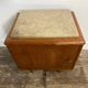 Small wooden piece of furniture with a marble top, 1950s.