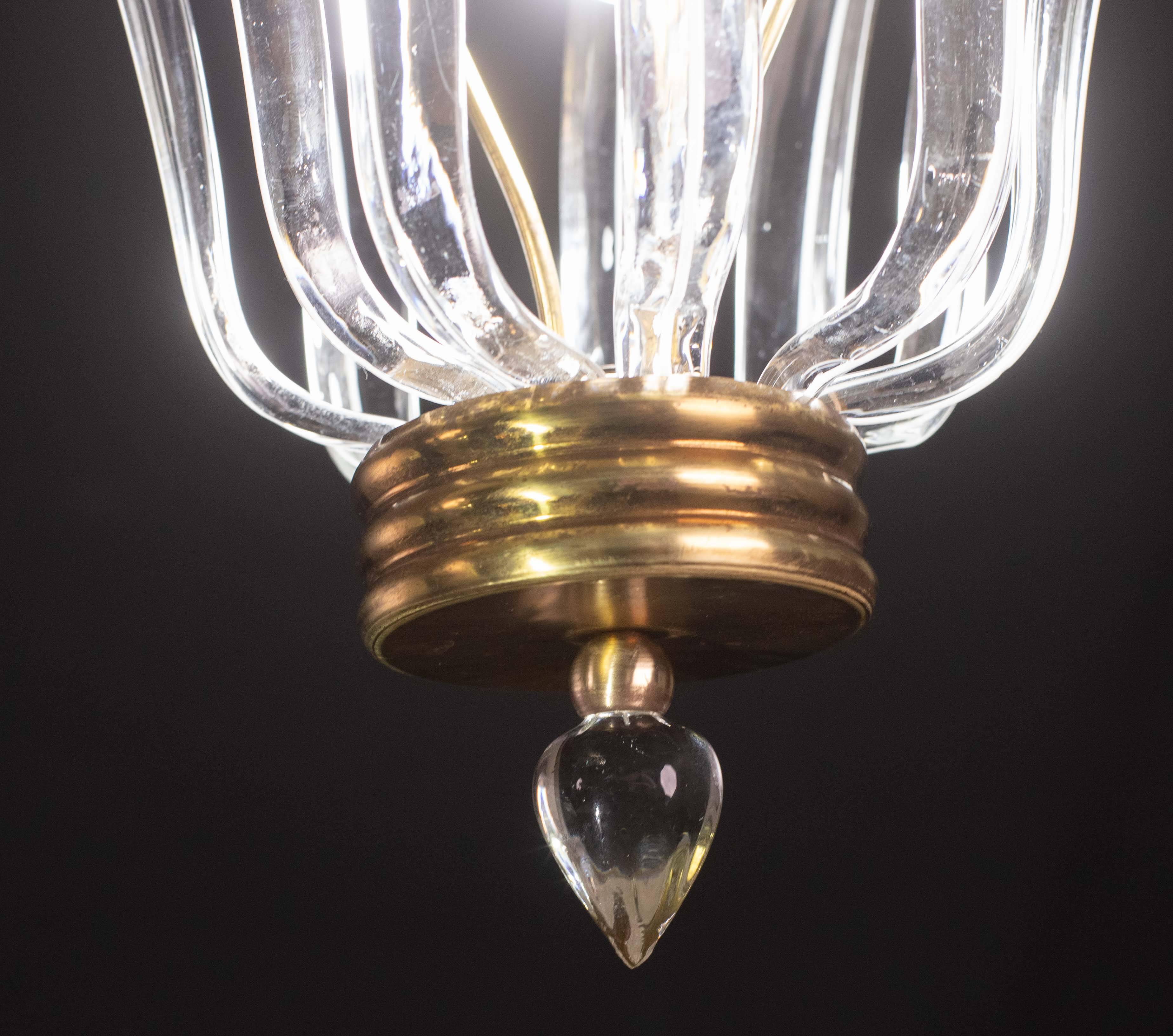 Midcentury Jewel Murano Glass Chandelier by Barovier e Toso, 1950s