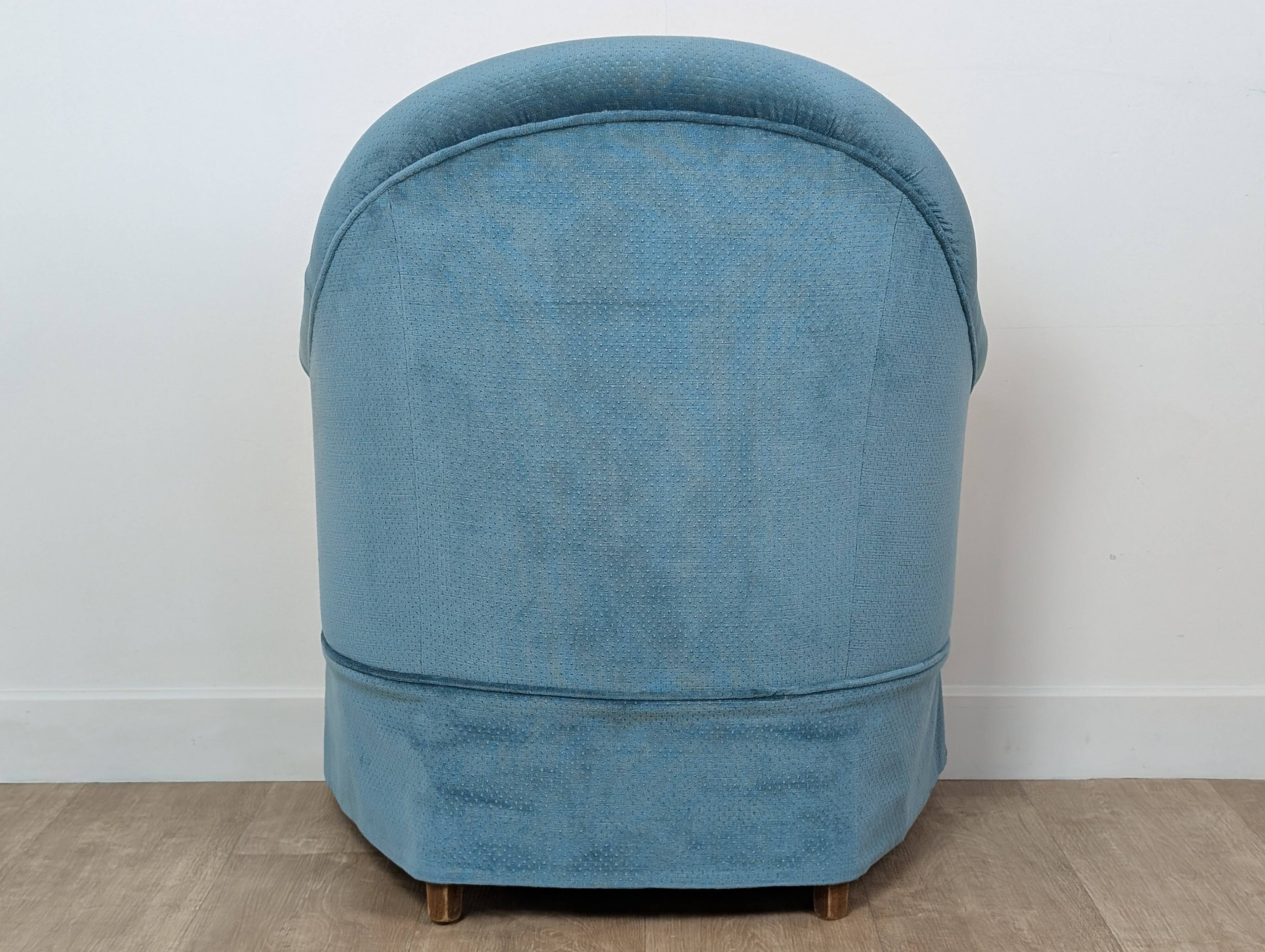 Pair of velvet toad armchairs
