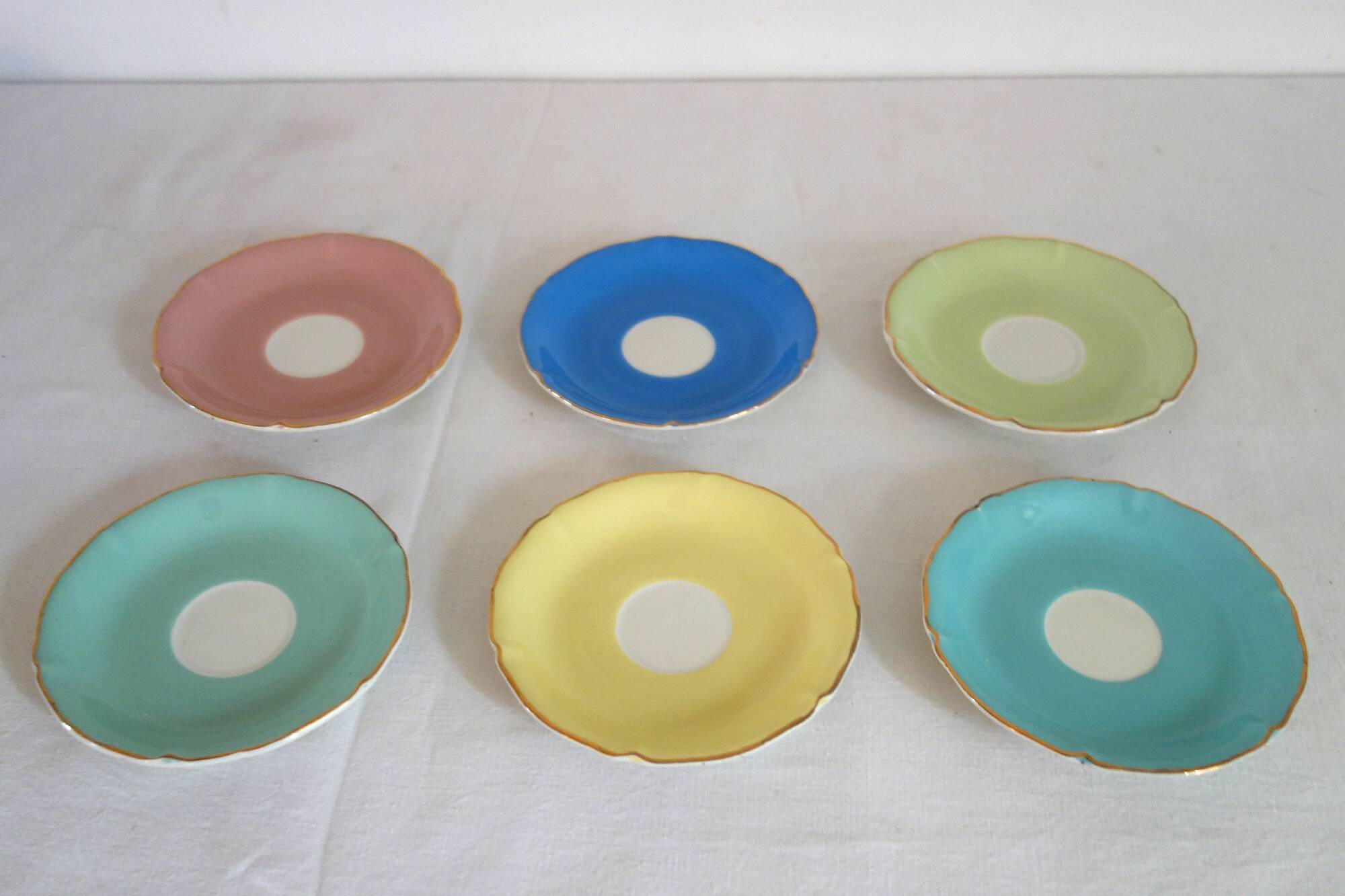 Set of 6 Saint Amand coffee cups, Trianon model, 1950s