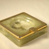 Onyx and gold metal ashtray