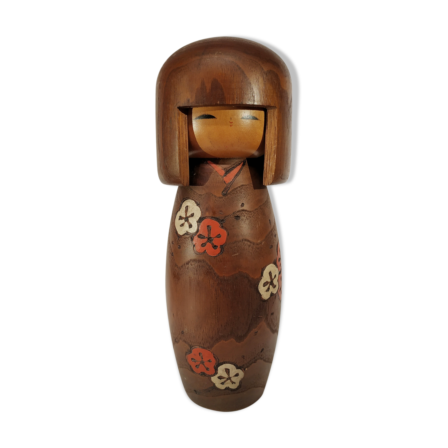 Kokeshi usaburo workshops 1970-80 Japan - plum blossom decoration