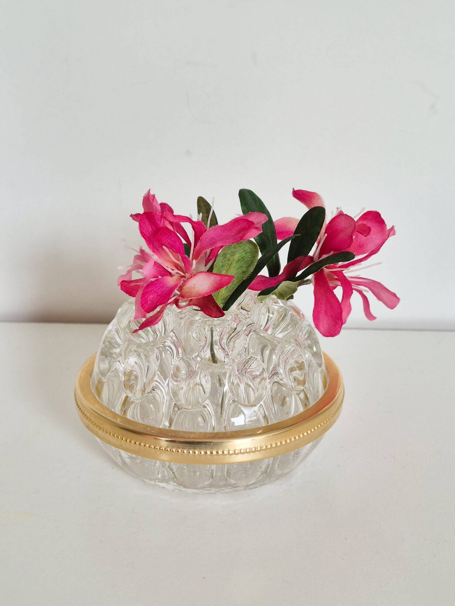 Glass flower holder