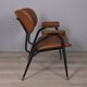Vintage leather chair by gastone rinaldi for rima, 1950s