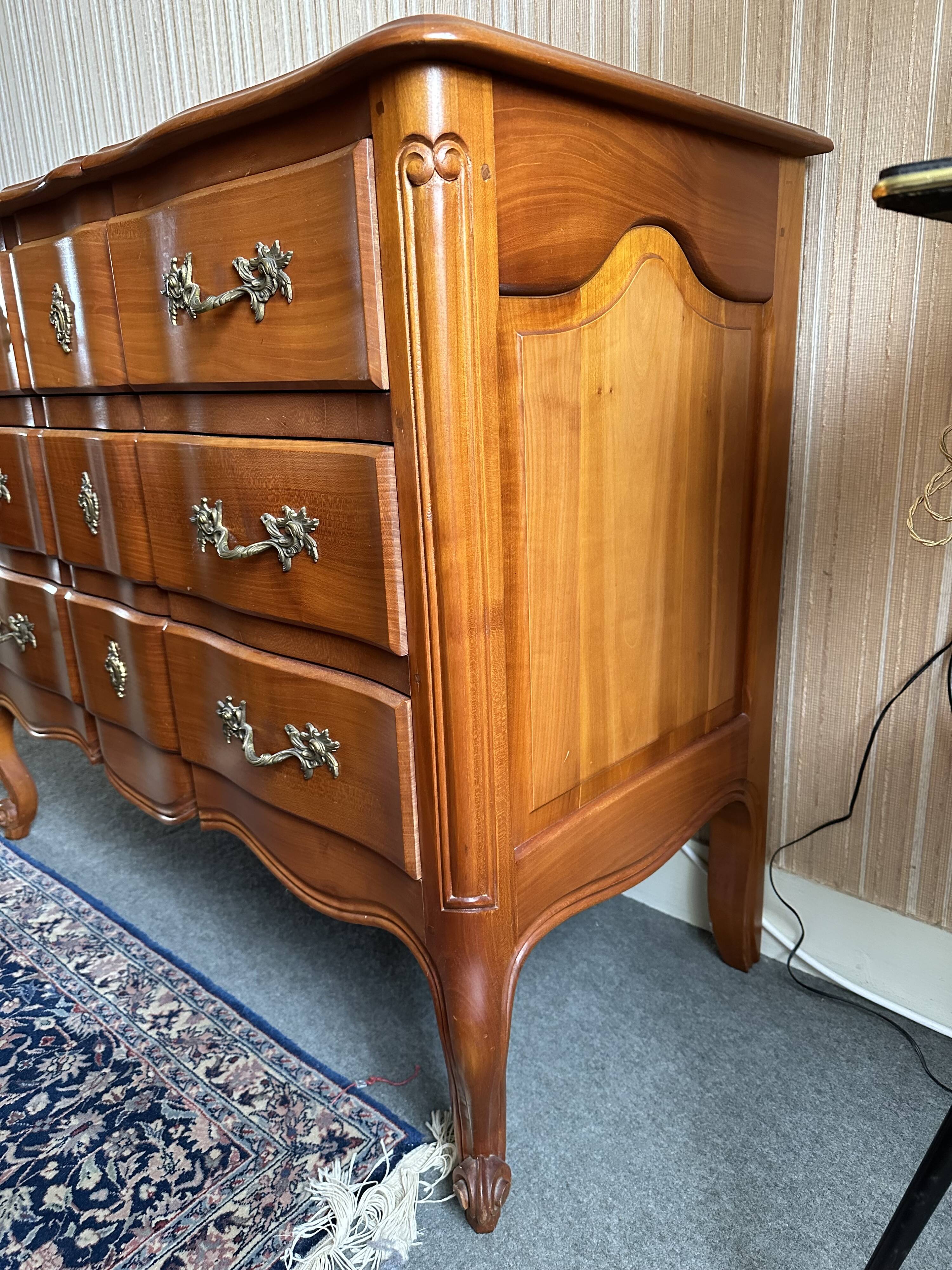 Louis XV style mid-century chest of drawers