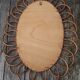 Oval rattan mirror 1960 40x53cm
