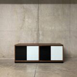 Rare vintage two-tone ARP Guariche Minvielle sideboard display case from the 60s
