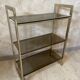 Glass and brass shelf