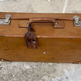 Vintage leather suitcase 1950