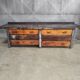 Industrial workbench 3 meters | Heavy duty steel & wood drawers