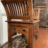 Indonesian carved teak bench