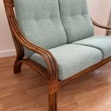 2-seater rattan bench
