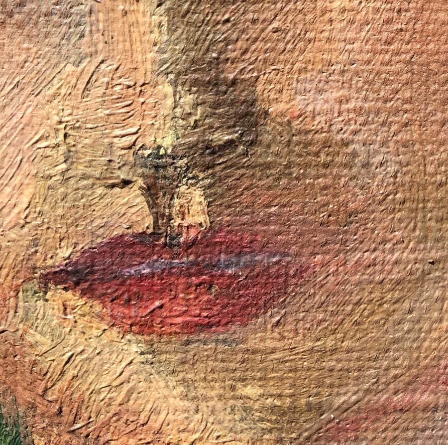 Female nude painting, oil on canvas