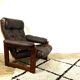 Wenge & Leather Lounge Armchair By Coja, 1981