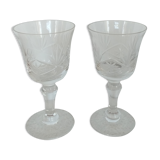 Duo of liqueur glasses