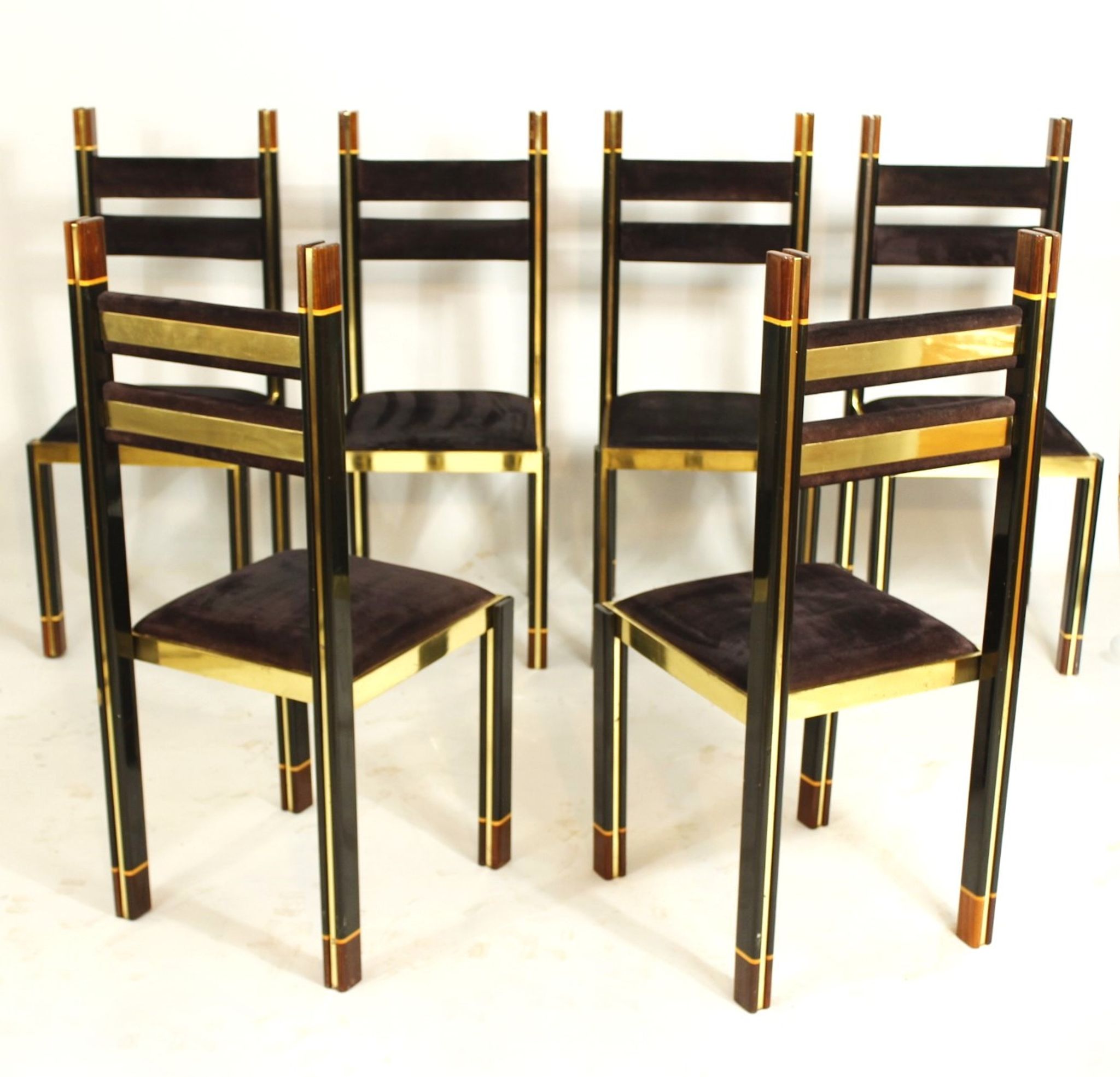 Set of 6 Chairs by Paolo Barracchia for Roman Deco, 1978