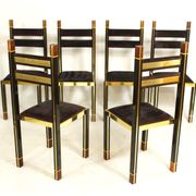 Set of 6 Chairs by Paolo Barracchia for Roman Deco, 1978