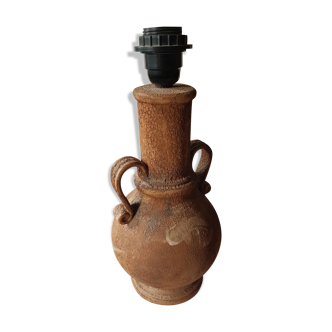 Pied de lampe en terre cuite