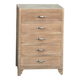 Vintage 5-drawer chest of drawers from the 1940s in raw oak.
