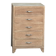 Vintage 5-drawer chest of drawers from the 1940s in raw oak.
