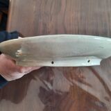 Decorative barbotine plate with apple design. Intended to be hung. Late 19th century.