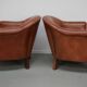 Vintage Dutch Leather Club Chairs in Cognac, Set of 2