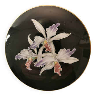 VILLEROY ET BOCH Bonbonnière, Boîte à Bijoux en PORCELAINE MOTIF ORCHIDÉES