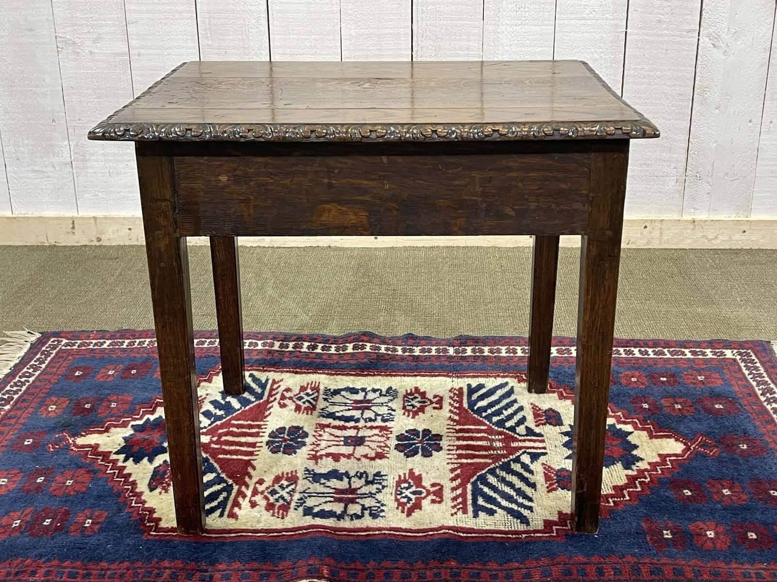 19th century English oak side table