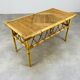 Table basse rotin années 60 et porte revue bambou
