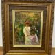 Portrait d'une jeune femme, peinture à l'huile du XXe siècle