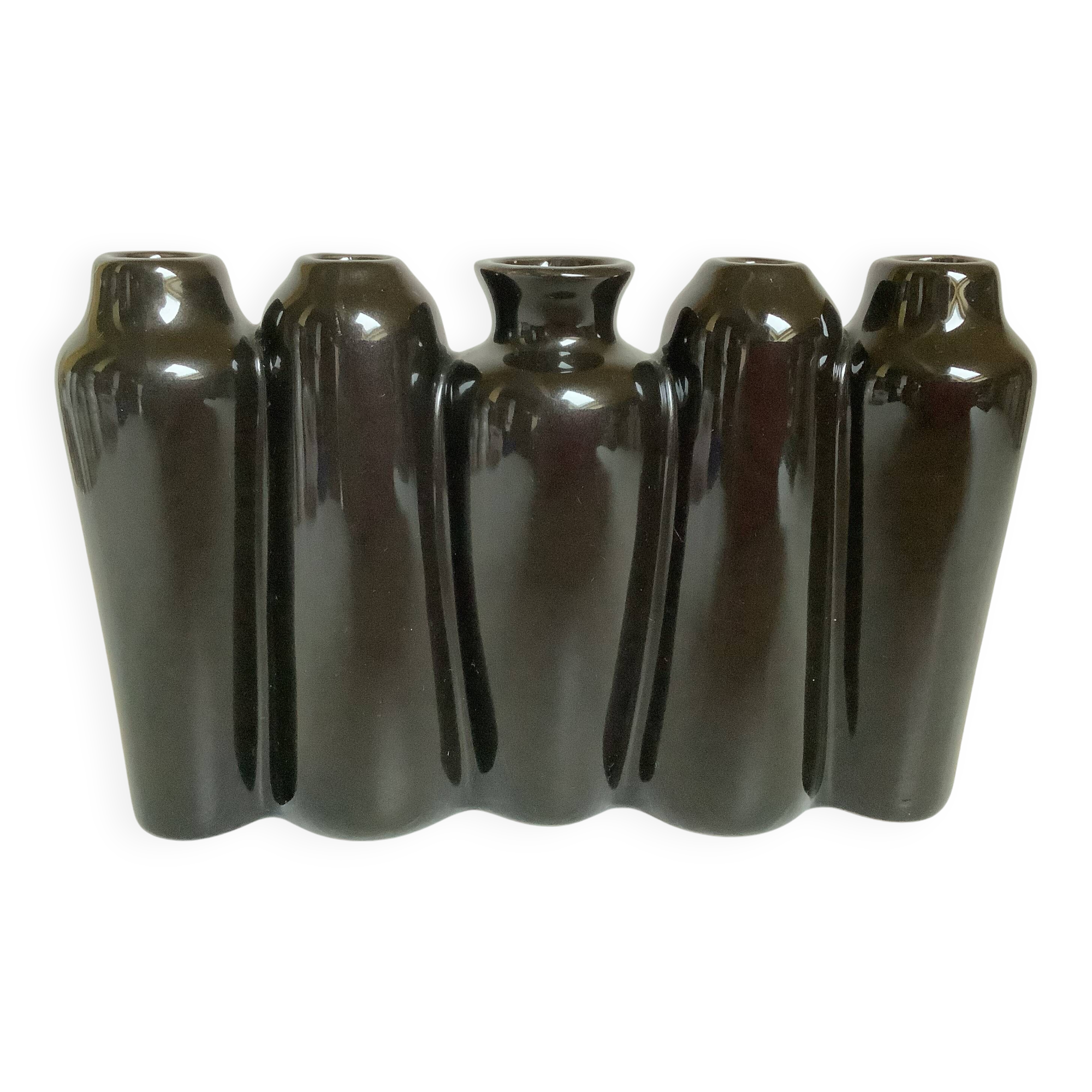 Black tulip flower spike vase