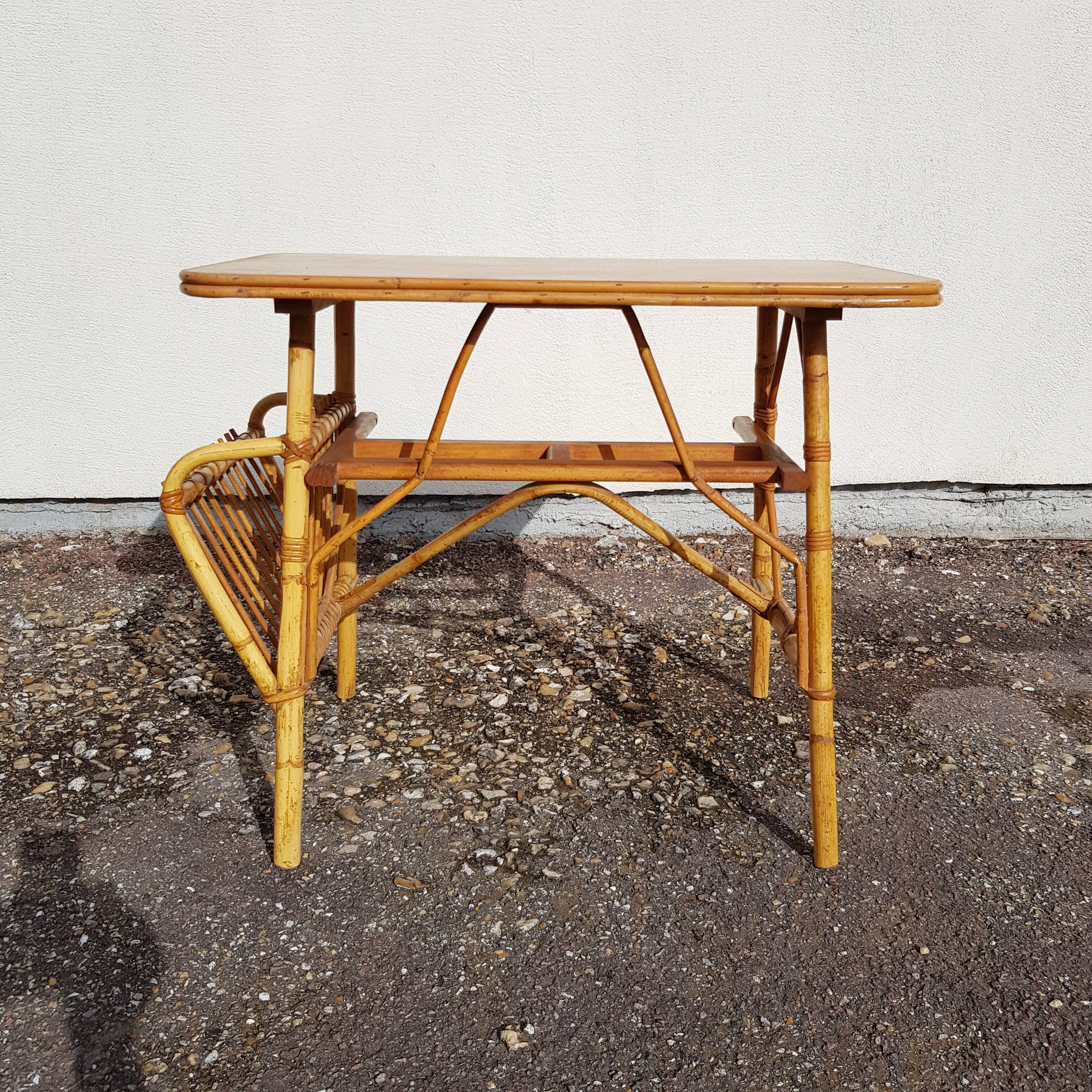 Children's rattan desk