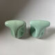 Pastel green porcelain hooks